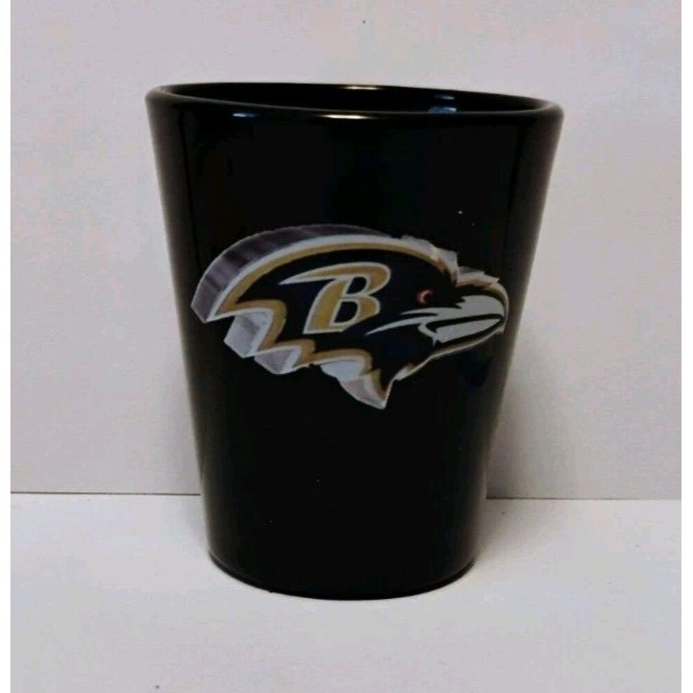 NFL Baltimore Ravens Standard 2 oz Shot Glass Dark Blue Football Collector